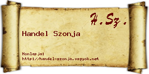 Handel Szonja névjegykártya